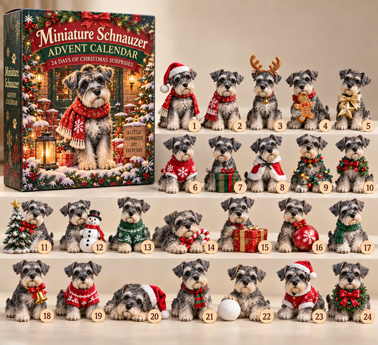 2026 Miniature Schnauzer Christmas Countdown – 24 Little Companions 🐾