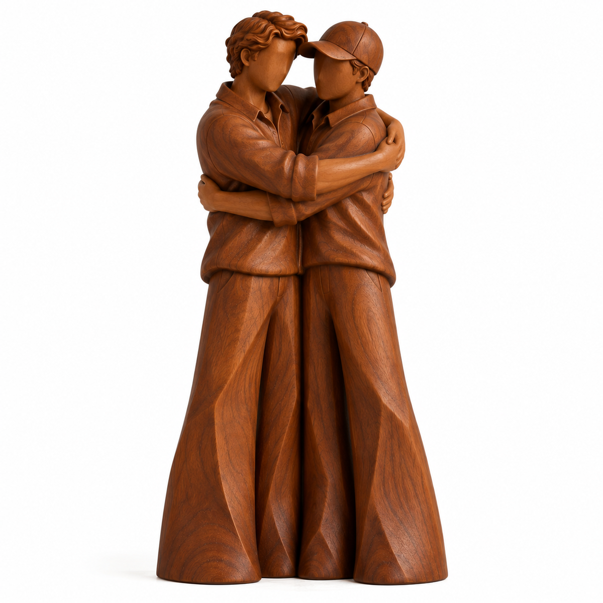🤜🤛 Brothers for Life Wooden-Look Figurine – Always Got Your Back, Brotherhood & Best Friends Gift ❤️