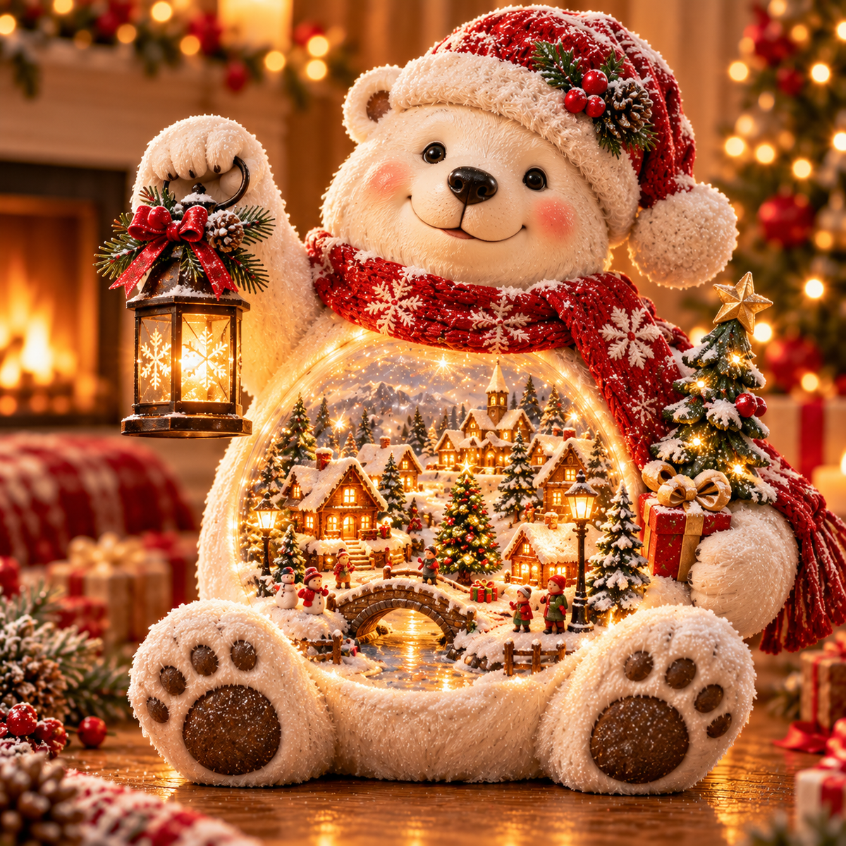 ✨ A Little Christmas World Inside 🎄 – Light-Up Christmas Village Figurine | Magical Holiday Decor & Heartwarming Christmas Gift 🎁