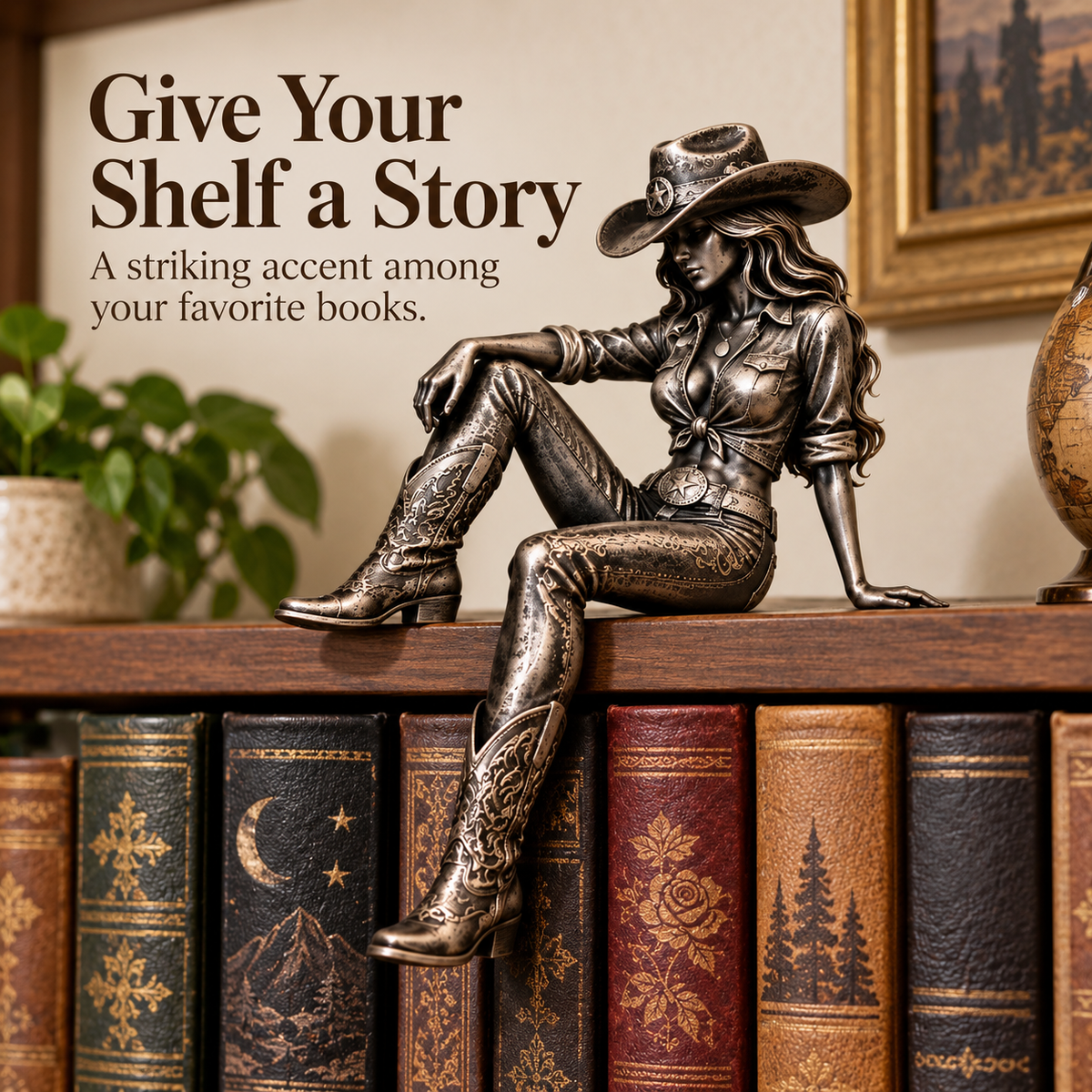 🤠 Born to Be Wild! 🐎 Vintage Western Cowgirl Figurines – A Touch of Wild West Spirit for Your Home