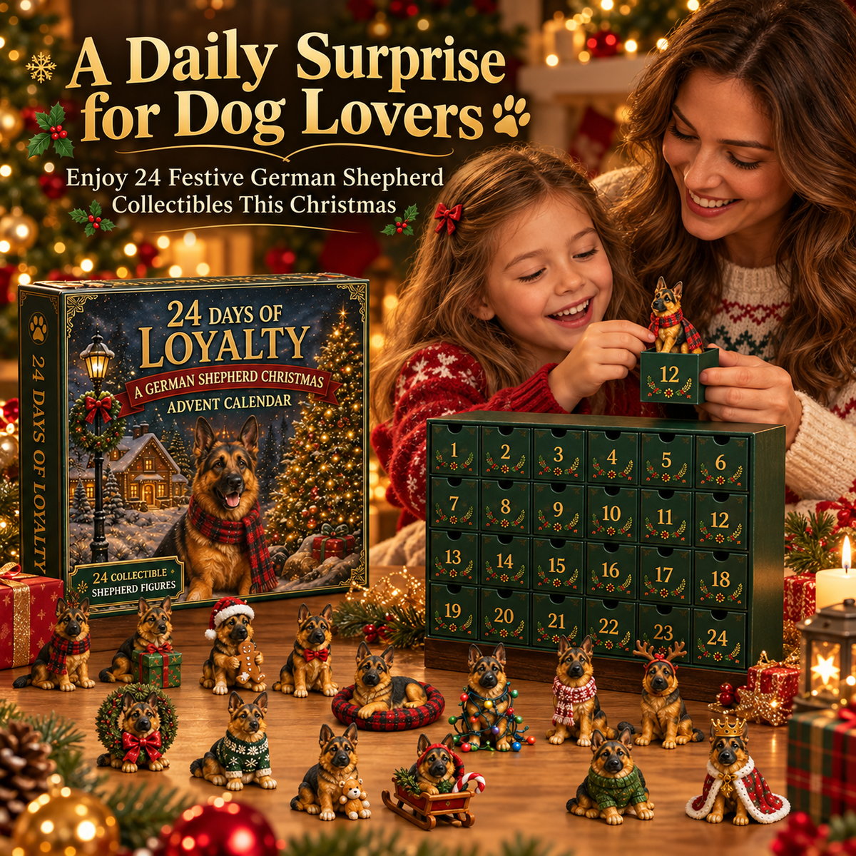 🐾 Who Says Loyalty Can't Be a Christmas Surprise?! 🎄 2026 German Shepherd Advent Calendar – 24 Days of Love & Loyalty!