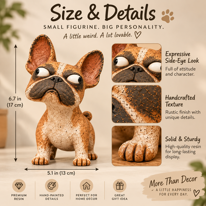 🎁NEW ARRIVAL | LIMITED-TIME 50% OFF🐾 The Frenchie That Judges You – Funny Side-Eye Bulldog Figurine