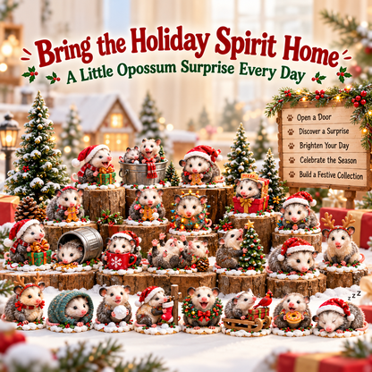 🎄 24 Days of Opossum Chaos – A Very Merry Trashmas! 🐾 | Christmas Advent Calendar for Opossum Lovers
