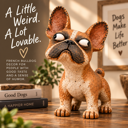 🎁NEW ARRIVAL | LIMITED-TIME 50% OFF🐾 The Frenchie That Judges You – Funny Side-Eye Bulldog Figurine