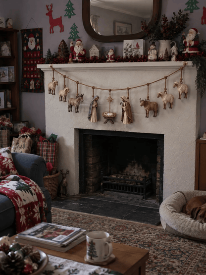 Handcrafted Wooden Nativity Garland