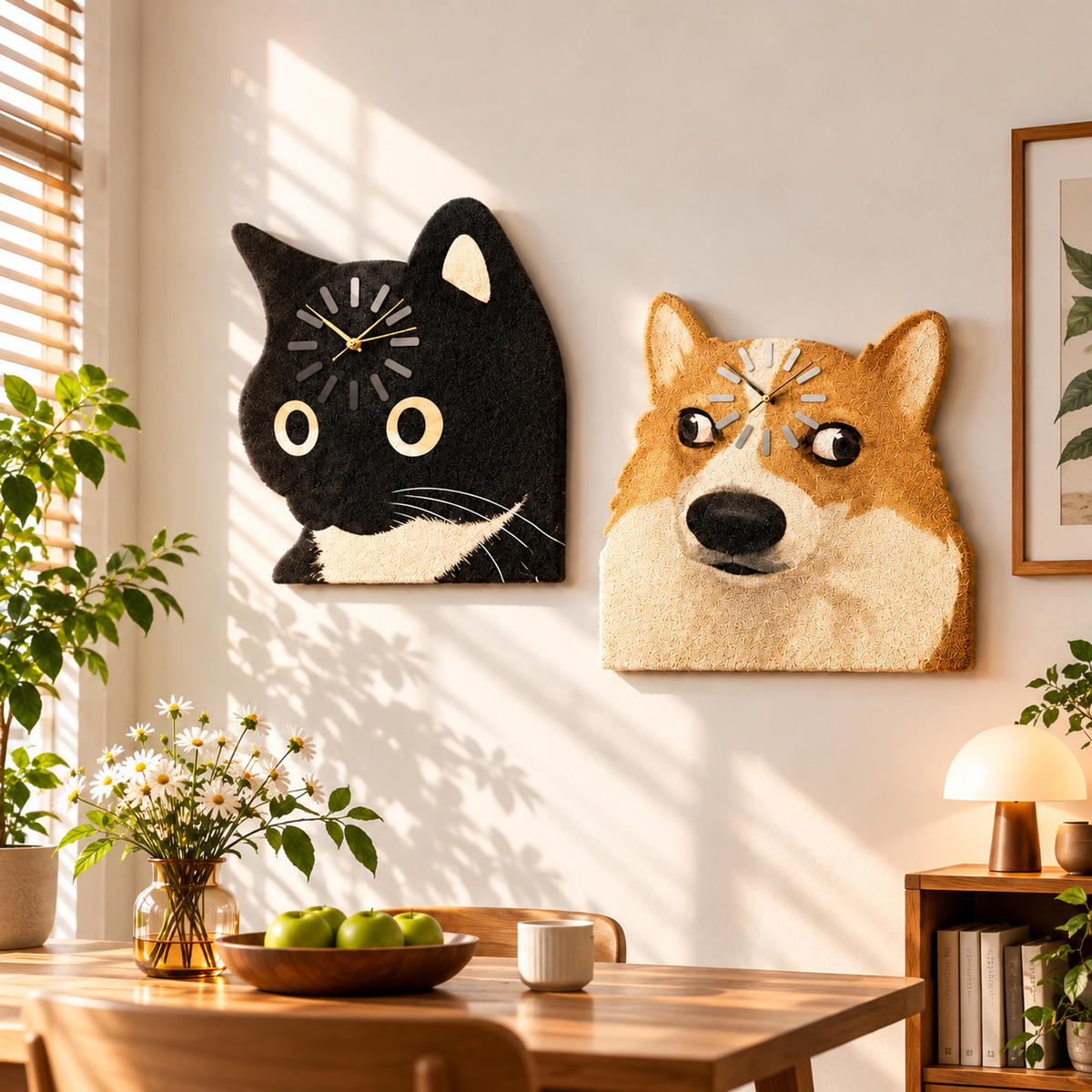 😹 Loading... Please Wait! – Funny Cat & Dog Wall Clocks