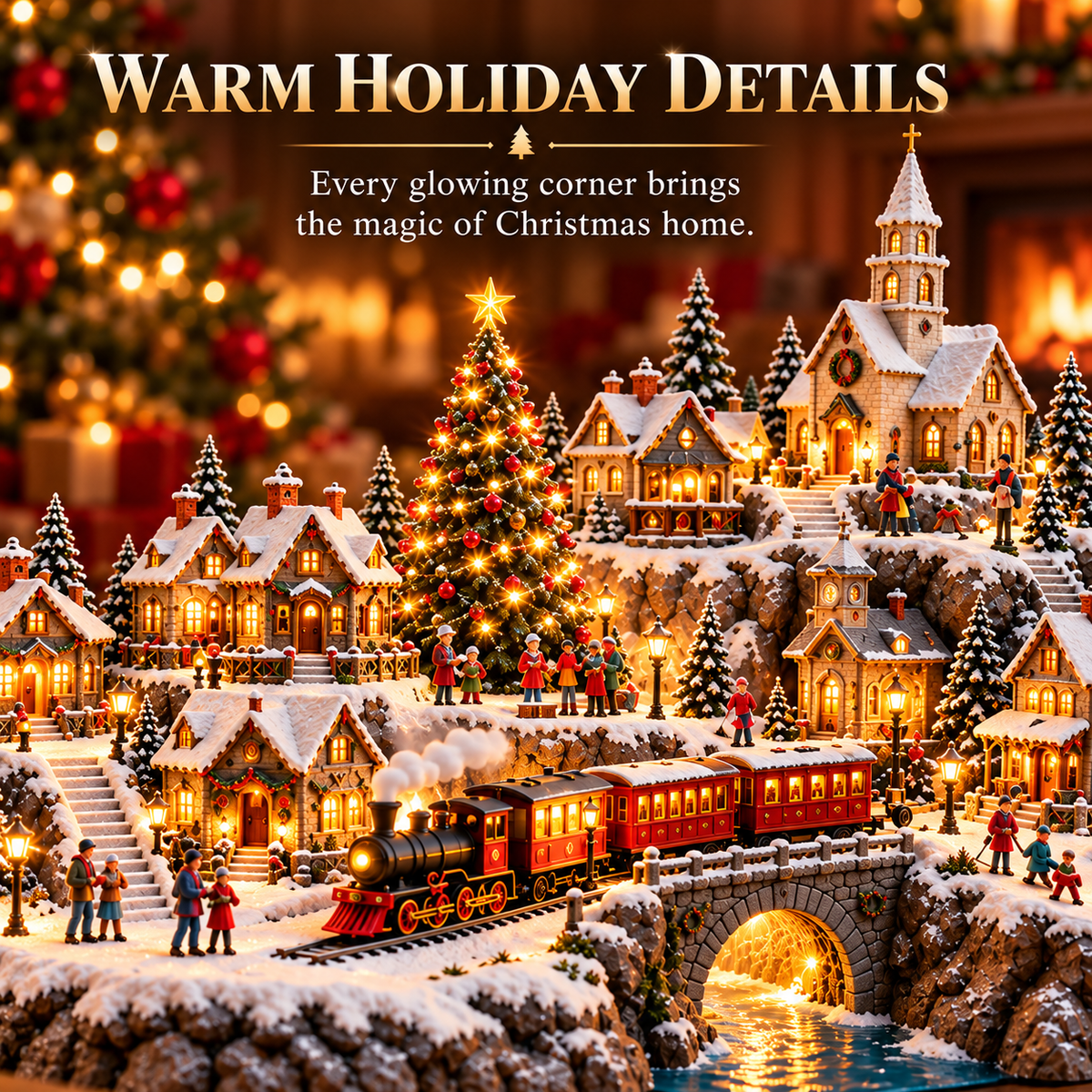 🔥 Ready to Bring Christmas Magic Home? 🚂 2026 Christmas Train Village – A Little World Full of Joy!
