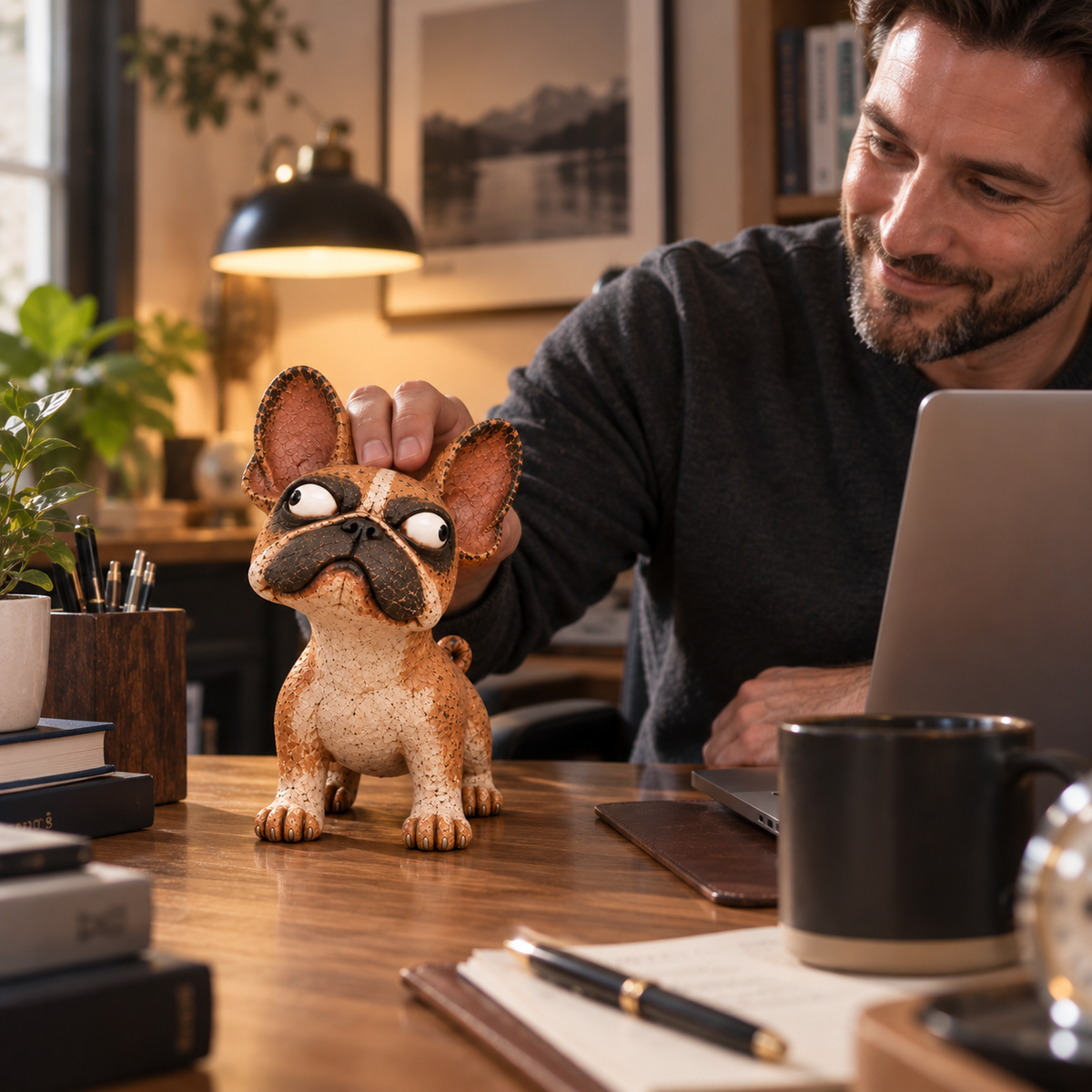🎁NEW ARRIVAL | LIMITED-TIME 50% OFF🐾 The Frenchie That Judges You – Funny Side-Eye Bulldog Figurine