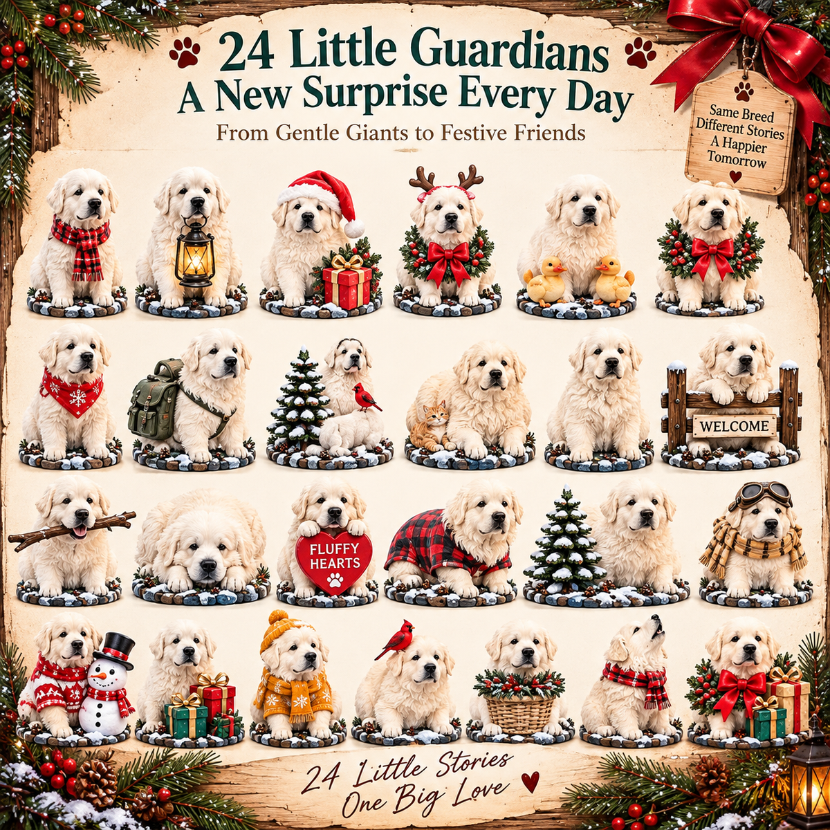 24 Little Guardians – Great Pyrenees Advent Calendar | 24 Fluffy Friends, One Big Love!