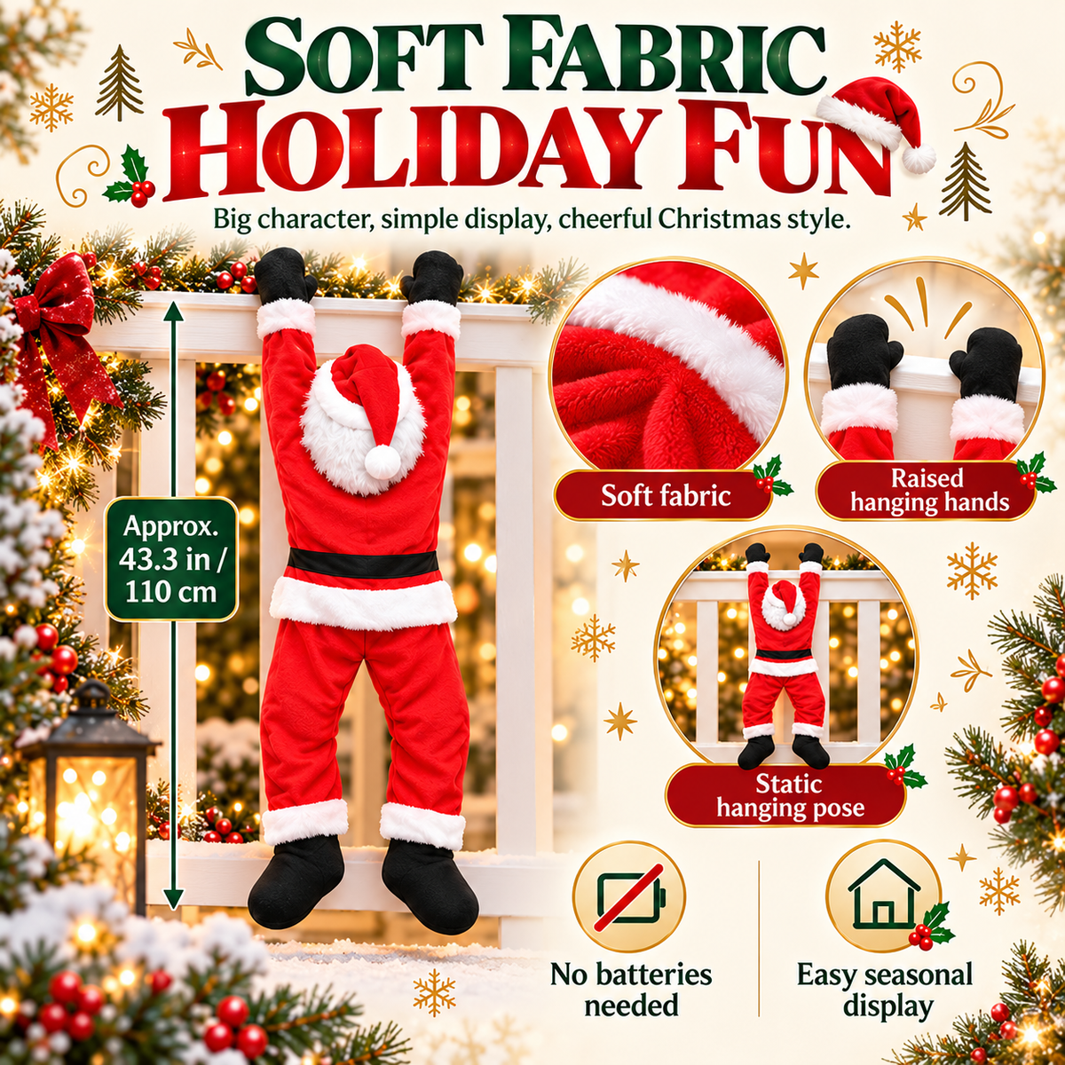 😂 Santa's Hanging Around Again! 🎅 2026 Funny Christmas Porch & Balcony Decor!