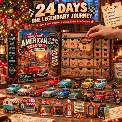 🚗 Route 66 100th Anniversary Advent Calendar 2026 🛣️ – 24 Days of Vintage American Road Trip Collectibles 🎄🎁