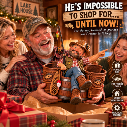 😂 Who Knew Getting Organized Could Be This Fun?! 🎣 – Fisherman Storage & Collectible Decor