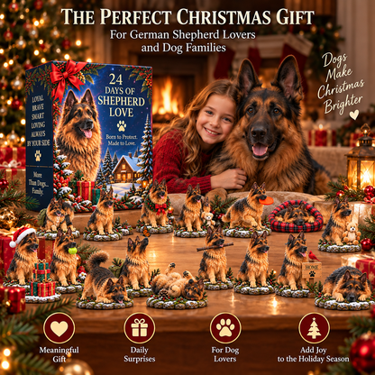 🐺 24 Days of Shepherd Love – Born to Protect, Made to Love! ❤️ 24 German Shepherd Advent Calendar Collectibles 🎄