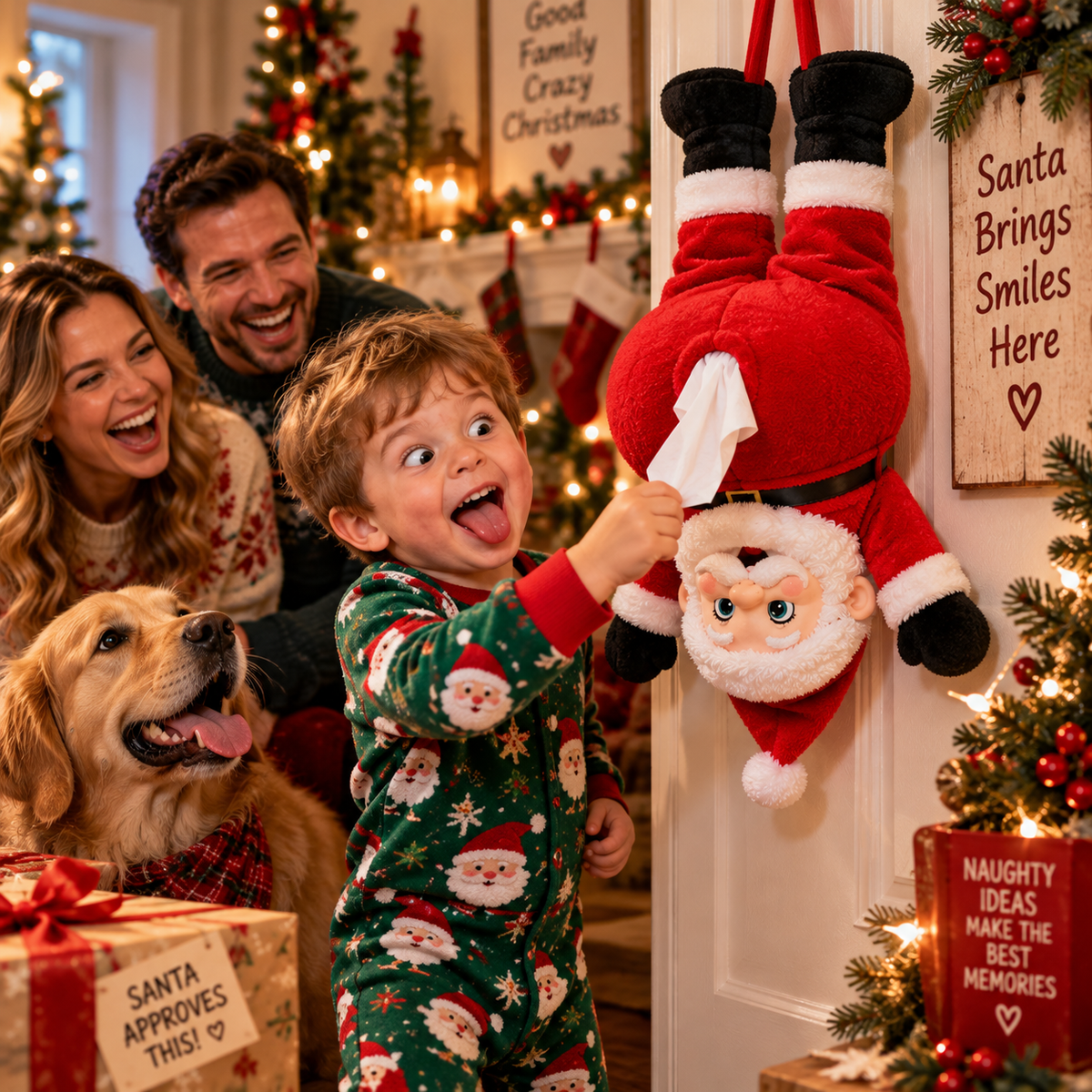 🎁NEW ARRIVAL | LIMITED-TIME 50% OFF🎅 Santa's Booty Tissue Holder – Hilarious Christmas Decor & Funny Holiday Gift