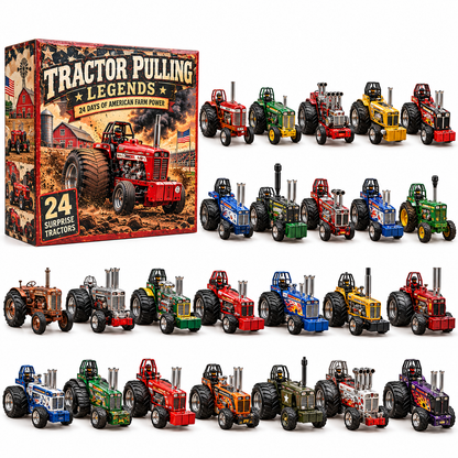 🚜 Tractor Pulling Legends Advent Calendar 2026 🎄 – 24 Unique Mini Tractors, The Perfect Christmas Gift for Dads & Grandpas