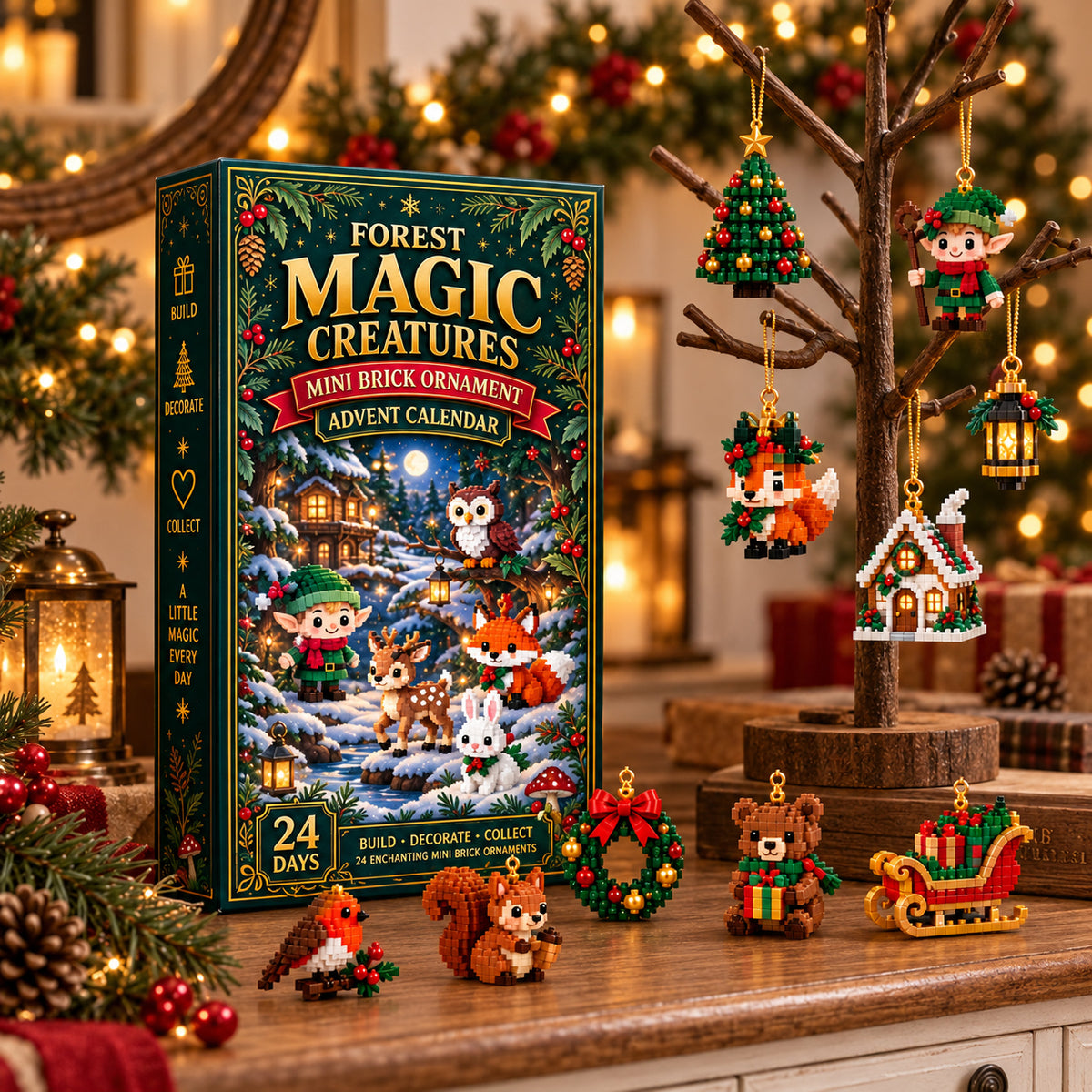 🎄 Build a Little Christmas Magic Each Day – 24 Mini Forest Ornament Countdown