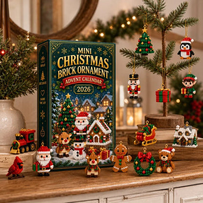 ⏳ Christmas Countdown Favorite – 🎄 24-Day Build & Hang Christmas Ornament Calendar | 24 Different Mini Brick Designs to Build, Collect & Display 🧱